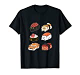 Sushi Cat Anime Figure Japanese Noodles Ramen Sixpack T-Shirt