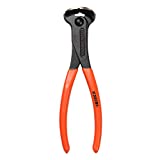 KSEIBI 141150 End Cutting Nippers PVC Pattern 7 Inch Grip Handle Black Finish Chrome Vanadium Steel Carpenter Pincer Wire Cutter Pliers