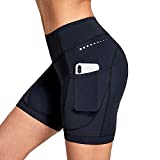 BALEAF Women's 4D Padded Bike Shorts Cycling Underwear with Padding Pockets Bicycle Gear Bike Clothes UPF50+ Black M