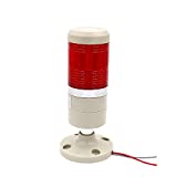 Baomain Industrial Signal Light Column LED Alarm Round Tower Light Indicator Continuous Light Warning Light Red AC 110V