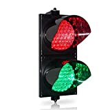 BBMi AC85-265V 200mm(8inch) Traffic Light, Red/Green Stop and Go Light, Led Traffic Signal Light, PC Housing Waterproof IP65 Industrial LED Traffic Stop Light, Dock Bay Indicator Warning Light