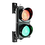 BBMi 100mm(4inch) Traffic Light, Red/Green Stop and Go Light, AC85-265V Led Traffic Signal Light, PC Housing Waterproof IP65 Industrial LED Traffic Stop Light, Dock Bay Indicator Warning Light