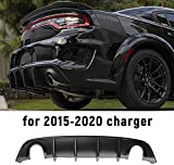 Acmex Rear Diffuser Compatible with 2015-2023 Dodge Charger Diffuser SRT Rear Lip Bumper Diffuser PP Valance Splitter OE Style Rear Body Splitter Valance PP Material(Matte Black)