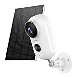 Solar Security Camera,Zumimall 1080P Night Vision Solar Camera Outdoor, Wireless Home Security Cameras System With Motion Detection, 2-Way Audio, Rechargeable Battery,IP66 Waterproof, Cloud Storage/SD