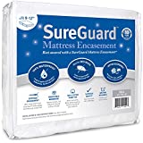 Full (9-12 in. Deep) SureGuard Mattress Encasement - 100% Waterproof, Bed Bug Proof - Premium Zippered Six-Sided Cover