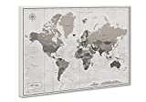 World Travel Map Push Pin on Canvas - Detailed World Map Pin Board - Travel Destinations Map World Map Wall Art by Pin Adventure map