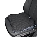 Dreamer Car Seat Cushion for Car Seat Driver/Passenger- Wedge Car Seat Cushions for Driving Improve Vision/Posture - Memory Foam Car Seat Cushion for Hip Pain (Mesh Cover,Black)