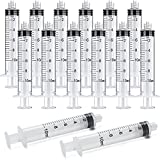 10ml Luer Lock Syringe 20-Pack Plastic 10ml Syringes with Luer Lock Tip, Individually Sterile Sealed, No Needle (10ML, 20)