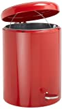 WITT 2240RD Step On Metal Biohazard Waste Container, 4gal Capacity, 11-1/2" Diameter x 16" Height, Red