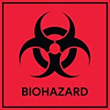 Biohazard Stickers Signs (Pack of 10) | Decals for Labs, Hospitals, and Industrial Use by Sutter Signs