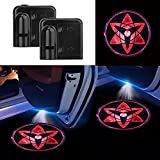 Car Door Lights Logo Projector for Sharingan Mangikiu Shalingan, 2PCS Car Door Projector Lights for Sharingan Copy Wheel Eye Anime