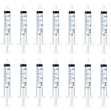 SnowTing 50 Packs 2ml Plastic Syringe with Measurement, No Needle Individually Sealed for Feeding Pets, Watering, Scientific Labs, Measuring, Refilling, Oil or Glue Applicator 2ML-50PCS