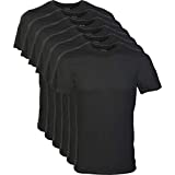 Gildan Men's Crew T-Shirts, Multipack, Style G1100, Black (6-Pack), Medium