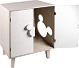 Penn-Plax Mickey Mouse Disney Cat Cabinet & Replacement Scratcher  Contemporary Pet Furniture with Multifunctional Use  Great for a Catnap or for Hiding Kitty Litter Messes  White & Gray