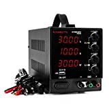 DC Power Supply Variable 30V 10A, KAIWEETS 4-Digit Large Display Adjustable Switching Regulated Power Supply with USB Interface