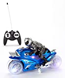 Mindscope Hovercycle Blue 49 MHz Remote Control (RC) Stunt Performing Light Up Motorcycle