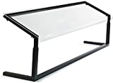 Carlisle 927203 Acrylic Adjustable Single Sided Sneeze Guard with Aluminum Frame, 73.62" Length x 12.44" Depth, Black