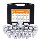 CO-Z 64 Piece JIC 37Â° Flare Cap and Plug Kit Hose Tube and Pipe Fitting Set Hydraulic Cap and Plug Kit Galvanized 45# Steel with Precision Threading Dash Sizes -04 -06 -08 -10 -12 -16