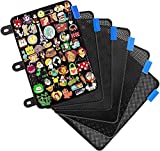 Enamel Pin Display Pages (6 PK) - Display and Trade Your Disney Collectible Pins in Any 3-Ring Binder - Pages Lay Flat with Pinbacks and NO Sagging! (Black - Pins Not Included)