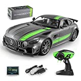 MIEBELY Remote Control Car, Mercedes Benz 1/12 Scale Official Authorized GT R Pro Rc Cars 7.4V 900mAh Rechargeable Battery 2.4Ghz Rc Drift Cars W/LED Toy Car Birthday Gift for Boys Kids Adults Age 6+