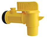 Vestil JDFT Plastic Manual Handle Jumbo Drum Faucet, Fits 2" Drum Openings