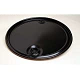 55 Gallon Steel Drum Lid with Fittings -LID ONLY, NO Ring, Black or White or Grey