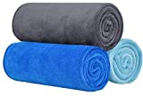 VIcolour Microfiber Gym Towels Sports Towel Fitness Workout Sweat Towels 3 Pack 16 Inch X 35 Inch