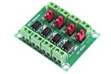 NOYITO PC817 4-Channel Optocoupler Isolation Board Voltage Converter Adapter Module 3.6-30V Driver Photoelectric Isolated Module