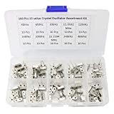 100Pcs 10 Value Crystal Resonators Oscillator Assortment Kit Assorted Set 4MHz, 6MHz, 8MHz, 11.0592MHz, 12MHz, 16MHz, 20MHz, 22.1184MHz, 24MHz, 48MHz