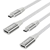 USB C Extension Cable for Magsafe Charger : 2Pack Fasgear 6ft Type C 2.0 Female to Male Extender Charger Cord Compatible for i-Pad 2020, PS5 Controller,Switch,Galaxy S10,A10e,Moto Z2,Pixel 5 4a, etc