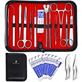 20 Pcs Advanced Dissection Kit Biology Lab Anatomy Dissecting Set for Medical Students and Veterinary with Stainless Steel Scalpel Knife Handle Blades