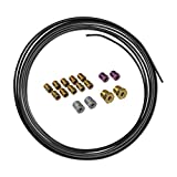 4LIFETIMELINES LTPC325KIT - PVF-Coated Steel Brake Line, Fuel Line, Transmission Line Tubing Coil and Fitting Kit, 3/16" x 25 ft of PVF-Coated Brazed Steel Line and 16 Tube Nut Fittings