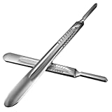 Pack of 2 Scalpel Handle # 3, Premium Quality, Rust Proof Stainless Steel Scalpel Knife Handle, Lightweight and Durable,Fits Surgical Blades No. 10, 11, 12, 13, 14 and 15
