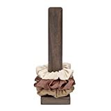 Rustik Hygge Scrunchie Holder Stand (10” x 3”), Wooden Scrunchie Organizer – Scrunchy Holder w/ Removable Base – Handmade Scrunchies Holder Organizer – 100% Curbside Recyclable Scrunchie Stand