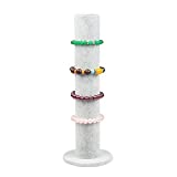 Bocar Velvet Vertical Tower Jewelry Bracelet Display Stand Bangle T-Bar Display Holder (CTZ- Gray)