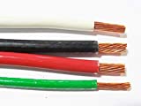 PARTSPLUS 100' EA THHN THWN 6 AWG GAUGE BLACK WHITE RED COPPER WIRE + 100 8 AWG GREEN