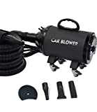 SHELANDY Powerful Motorcycle & Car Dryer with 14 Foot Flexible Hose & Wheels - for Auto Detailing and dusting,Black