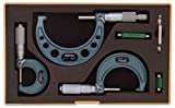 Mitutoyo 103-922 Outside Micrometer Set with Standards, 0-3" Range, 0.0001" Graduation (3 Piece Set)