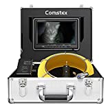 Sewer Camera 100ft/30m, Comstex Sewer Inspection Camera 9 inch LCD Monitor with DVR, Video Pipe Inspection Equipment IP68 Camera with 12 LED Lights, Sewer Drain Camera for Plumber, Homeowners