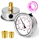 MEANLIN MEASURE -30~30Psi Stainless Steel 1/4" NPT 2.5" FACE DIAL Vacuum Pressure Gauge ï¼ŒCenter Back Mount