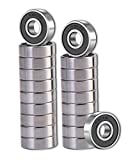 ï¼»20 Packï¼½608-2RS Ball Bearings â€“ Bearing Steel and Double Rubber Sealed Miniature Deep Groove Ball Bearings for Skateboards, Inline Skates, Scooters (8mm x 22mm x 7mm)
