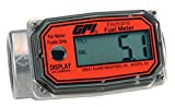 GPI 113255-1, 01A31GM Aluminum Turbine Fuel Flowmeter with Digital LCD Display, 3-30 GPM, 1-Inch FNPT Inlet/Outlet, 0.75-Inch Reducer Bushings, Â±5% Accuracy