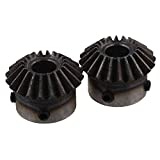 CNBTR 45 Steel 1.5 Modulus Silver 10mm Hole Diameter Tapered Bevel Gear Wheel 20 Teeth Pack of 2