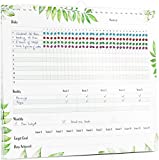 Simplified Greenery Habit Tracker Calendar - Designed and Made in USA Motivational Goal Planner Pad