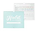 Free Period Press Habit Tracker Calendar & To Do List Planner, Spiral Bound Habit Tracker with Writable Goals, 12 Months Undated, 8"x10”