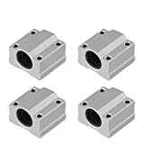 Twotrees Linear Motion Ball Bearing CNC SCS10UU Slide Unit Bushing Linear Roller Bearing Slide Block (Pack of 4)