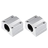 uxcell SCS12UU Linear Ball Bearing Slide Block Units, 12mm Bore Dia (Pack of 2)