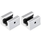 uxcell SBR12UU Linear Ball Bearing Slide Block Units, 12mm Bore Dia(Pack of 2)