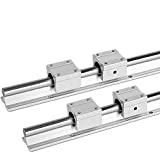 Linear Rail Kits 2Pcs SBR20-2000mm(78.7 inch) Linear Rail with 4Pcs SBR20UU Bearing Linear Guide Slide Blocks for Fully Supported Linear Rail