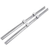 Happybuy 2PCS Linear Rail 0.78-47 Inch, Linear Bearings and Rails with 4PCS SBR20UU Bearing Block, Linear Motion Slide Rails for DIY CNC Routers Lathes Mills, Linear Slide Kit fit X Y Z Axis